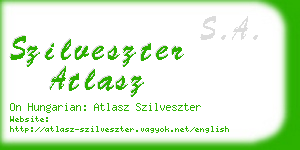 szilveszter atlasz business card